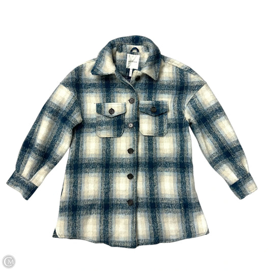Jacket Shirt By Avec Les Filles In Plaid Pattern, Size: Xs
