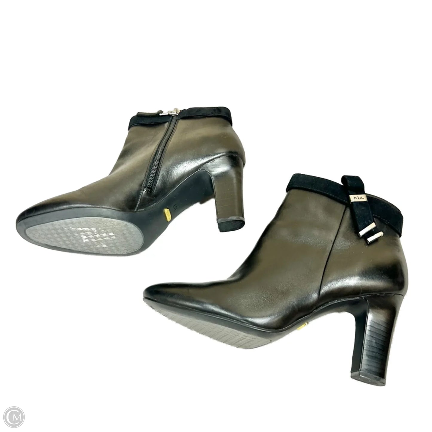 Boots Ankle Heels By Ralph Lauren In Black, Size: 8.5