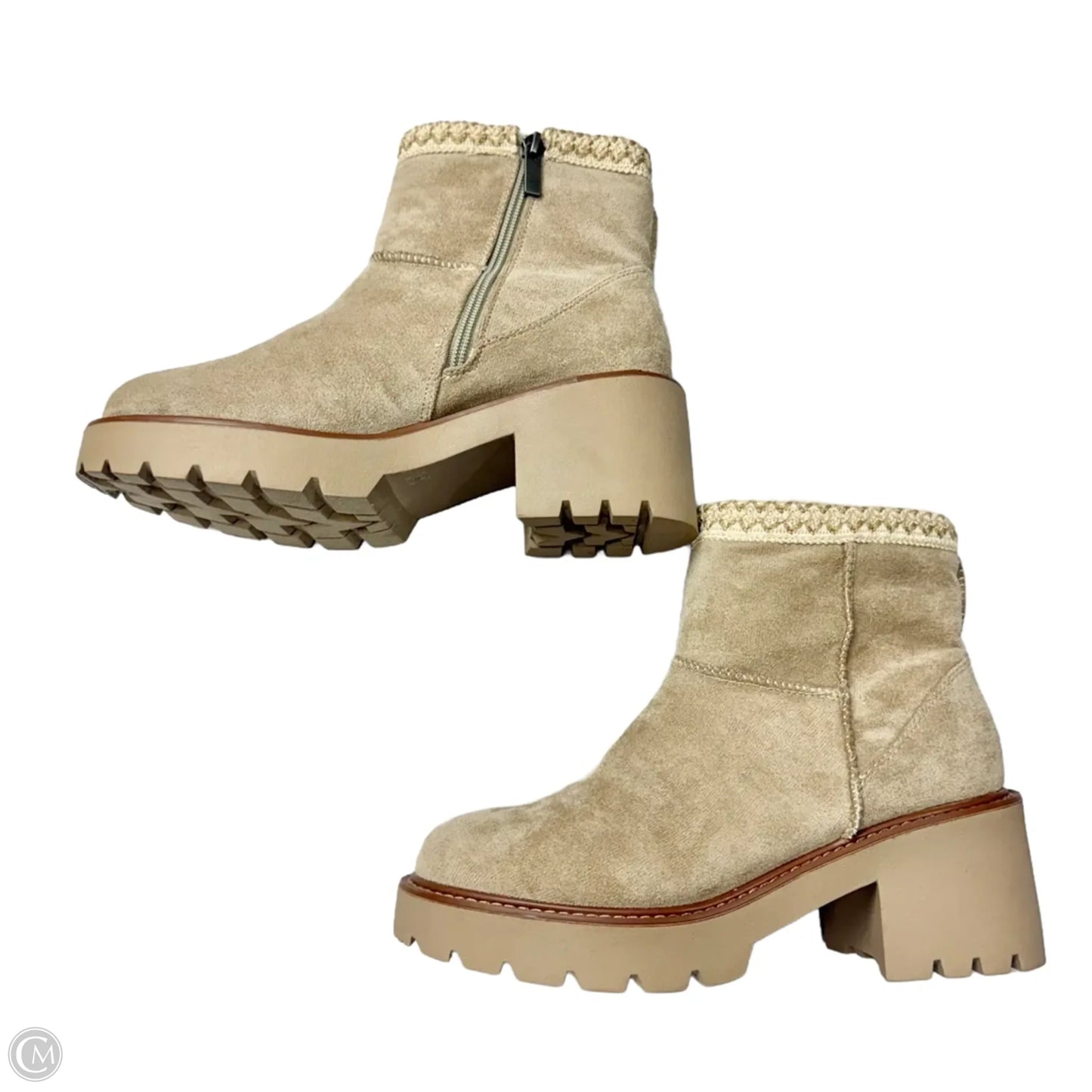 Boots Ankle Heels By Madden Girl In Taupe, Size: 8