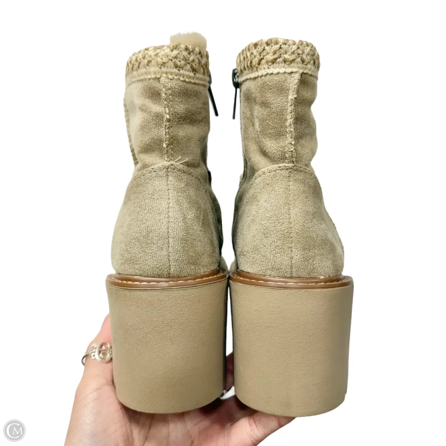 Boots Ankle Heels By Madden Girl In Taupe, Size: 8