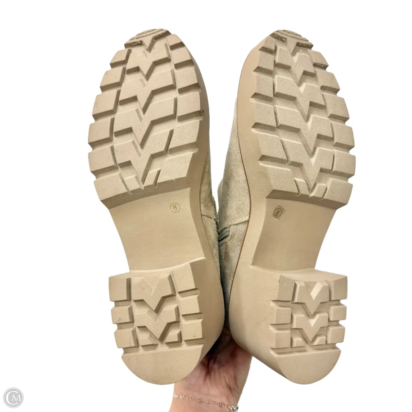 Boots Ankle Heels By Madden Girl In Taupe, Size: 8