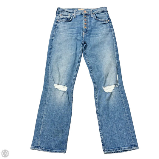 Jeans Straight By Mother In Blue Denim, Size: 2
