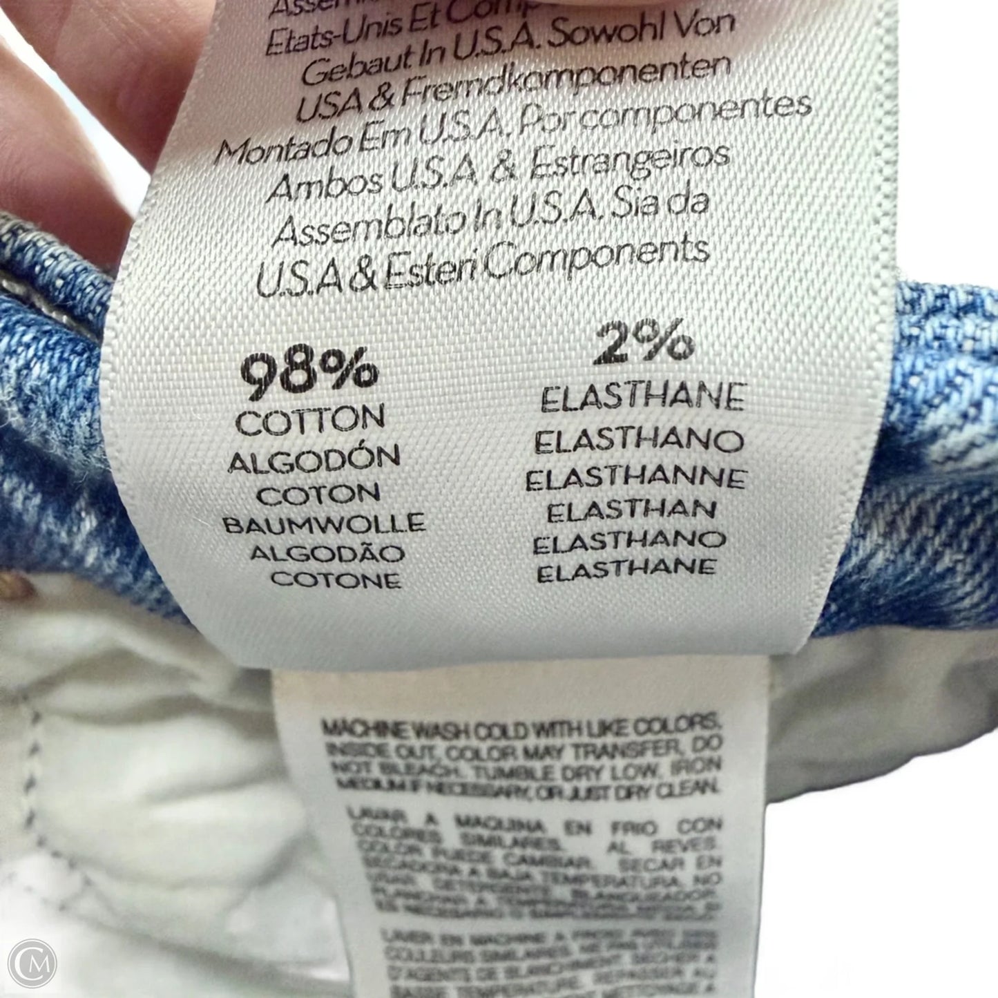 Jeans Straight By Mother In Blue Denim, Size: 2