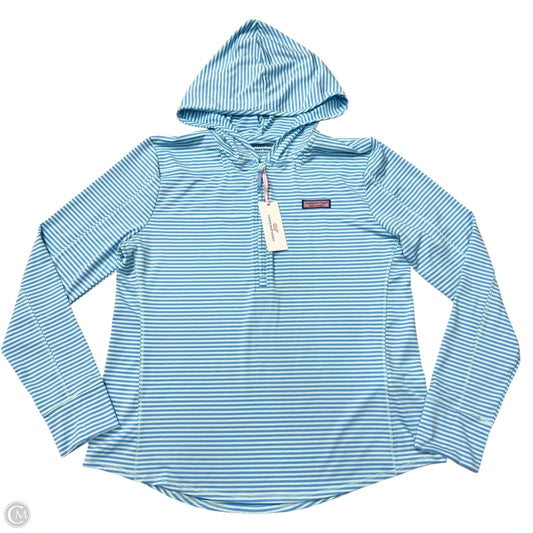 Athletic Top Long Sleeve Hoodie By Vineyard Vines In Striped Pattern, Size: L