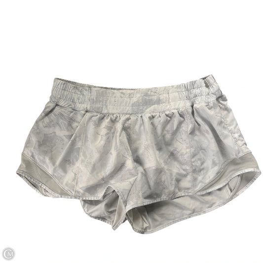 Athletic Shorts By Lululemon In Grey & White, Size: M