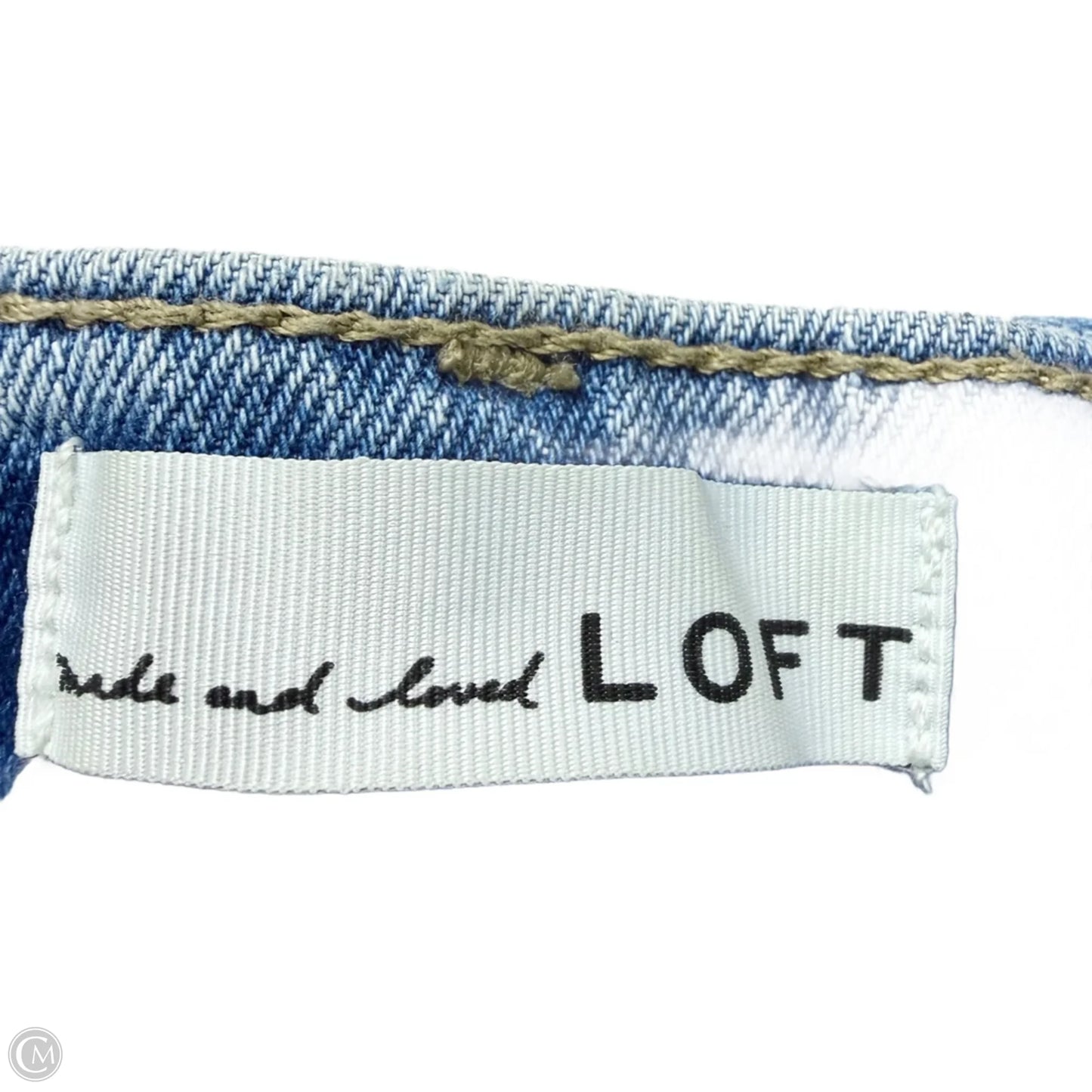 Jeans Wide Leg By Loft In Blue Denim, Size: 4