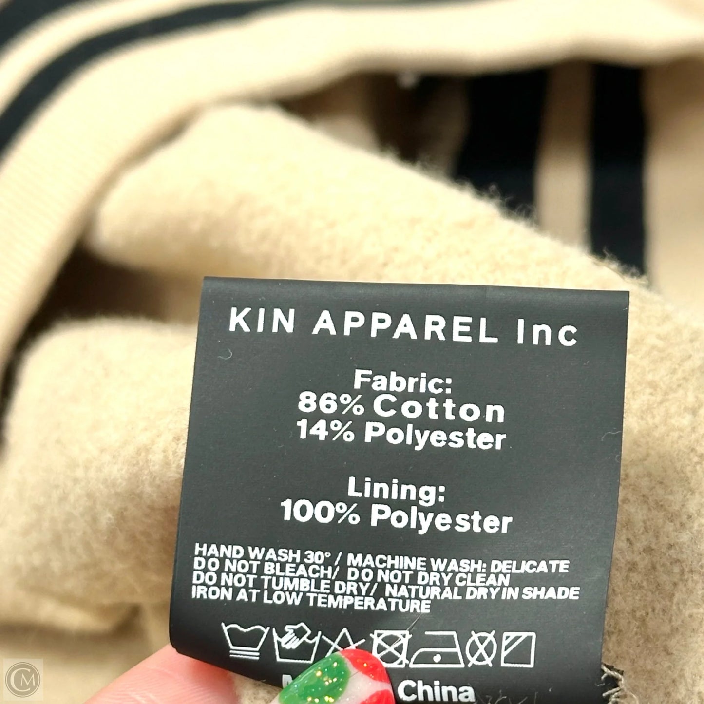 Sweatshirt Hoodie By Kin In Black & Tan, Size: L