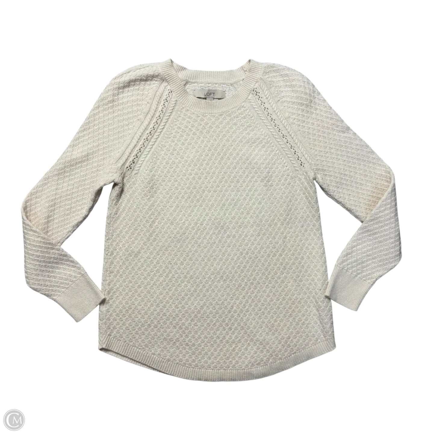 Sweater By Loft In Cream, Size: M