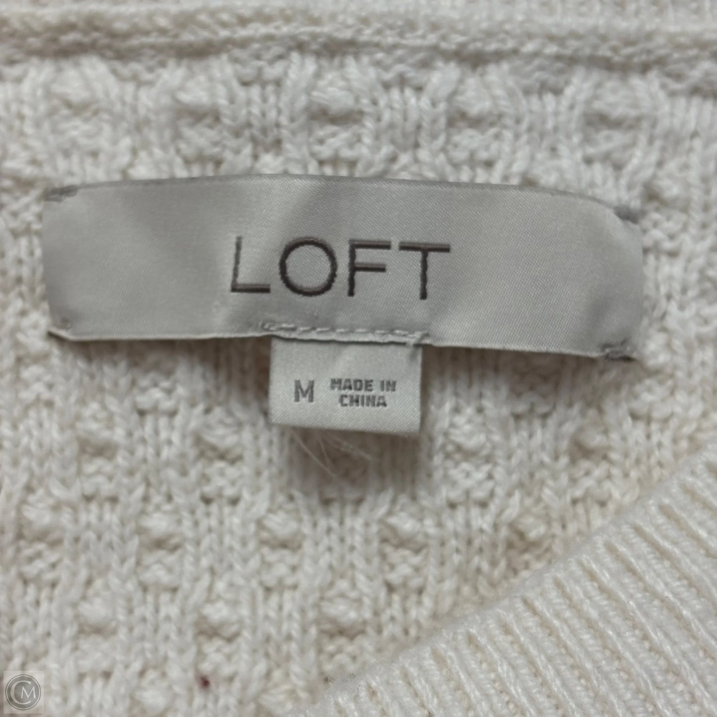 Sweater By Loft In Cream, Size: M