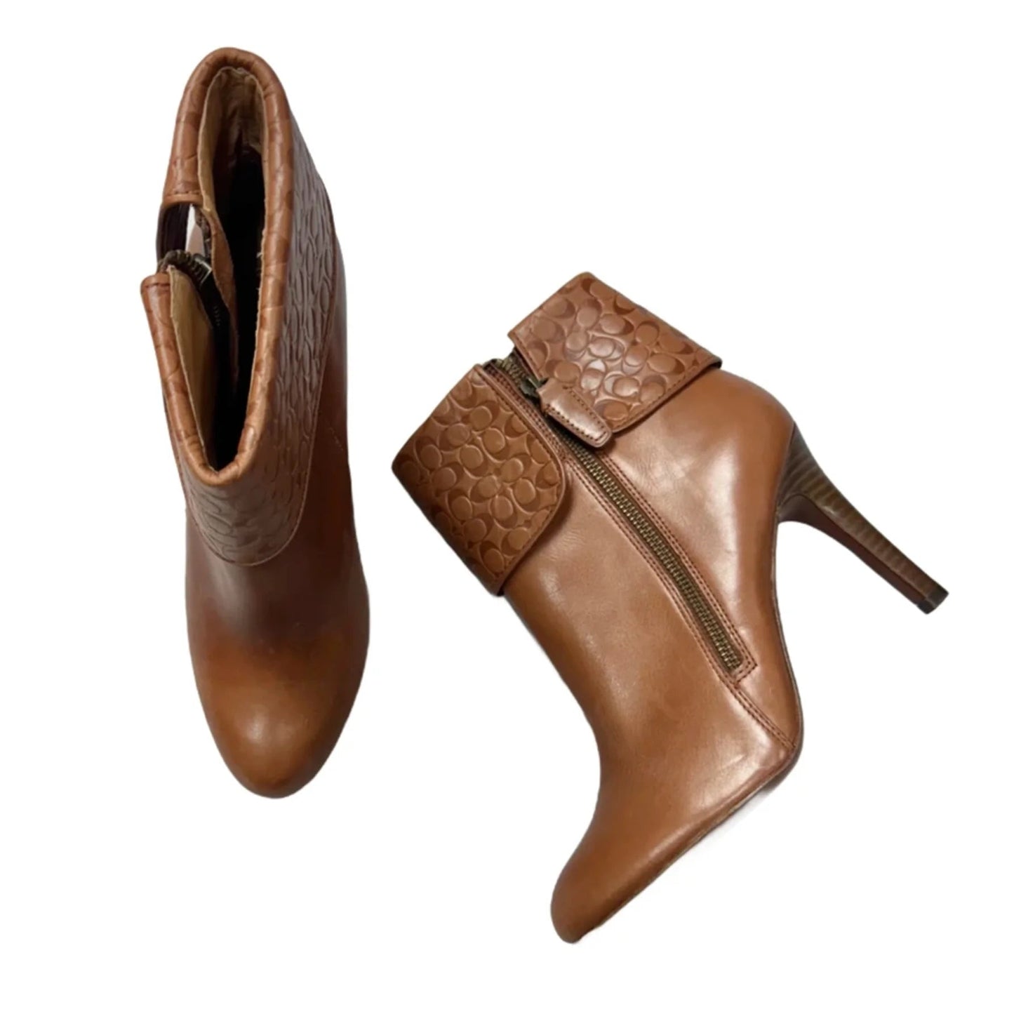 Boots Designer By Coach In Brown, Size: 10