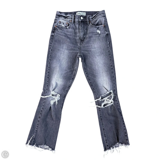 Jeans Straight By Daze In Black Denim, Size: 2