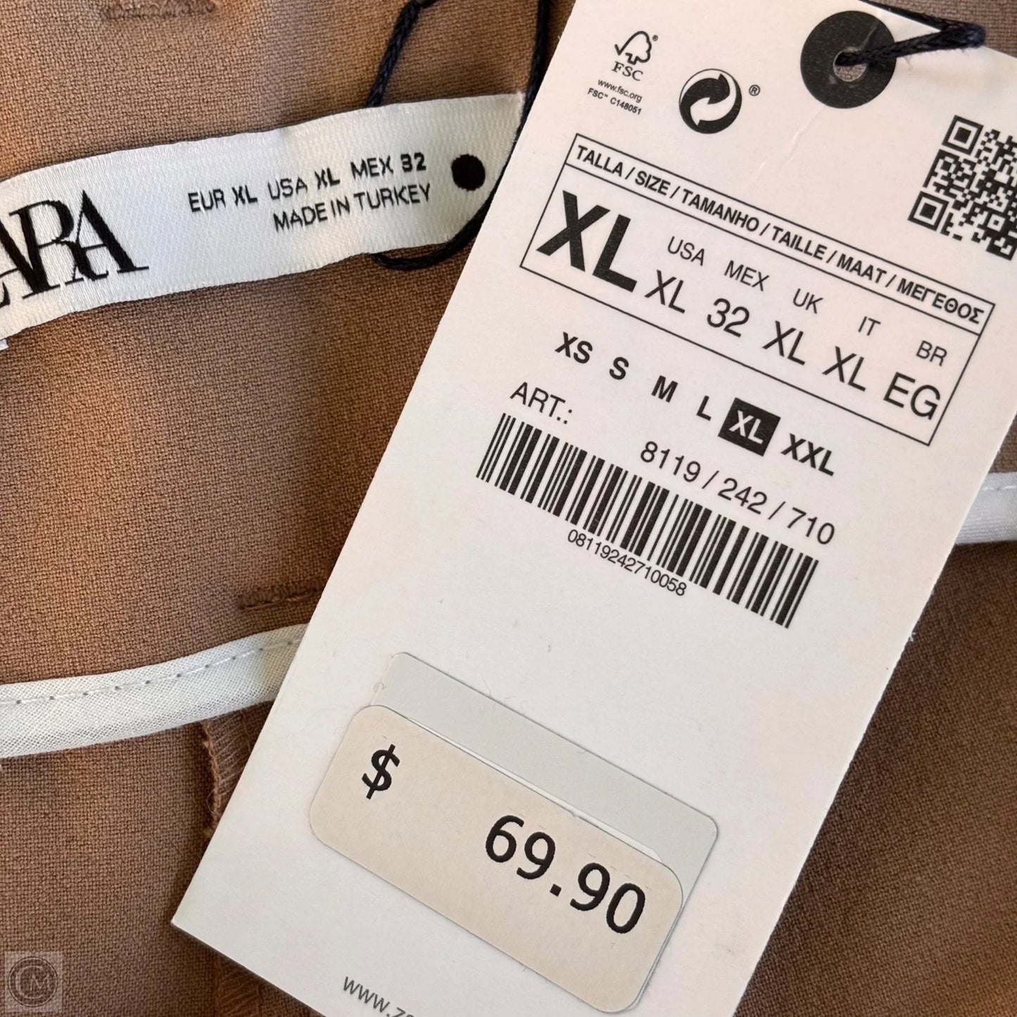 Pants Dress By Zara In Beige, Size: Xl