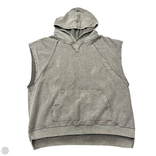 Sweatshirt Hoodie By We The Free In Grey, Size: M