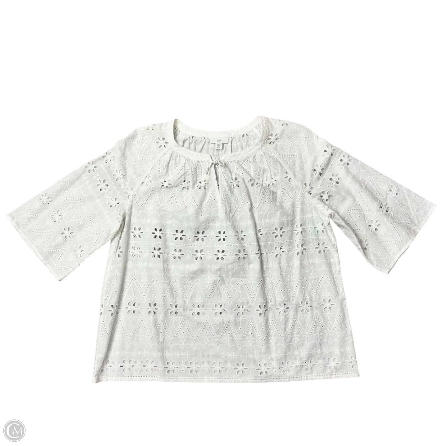 Top Short Sleeve By J. Jill In White, Size: Mp