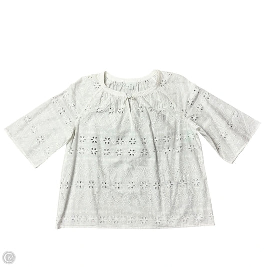 Top Short Sleeve By J. Jill In White, Size: Mp