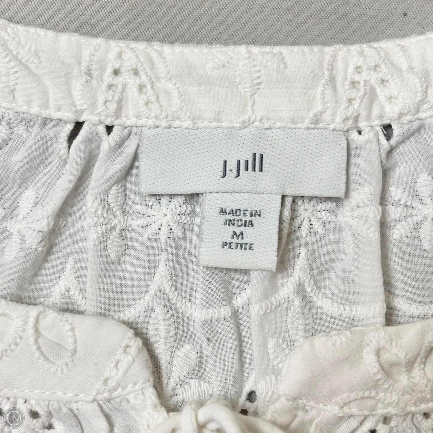 Top Short Sleeve By J. Jill In White, Size: Mp