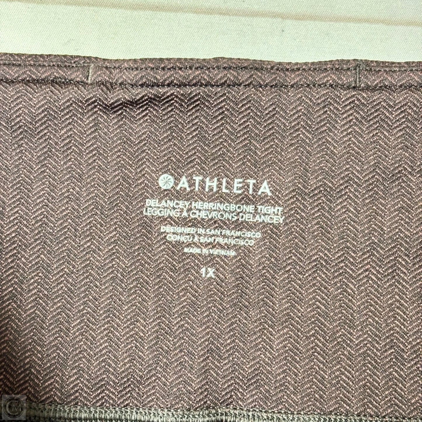 Athletic Leggings By Athleta In Brown, Size: 1x