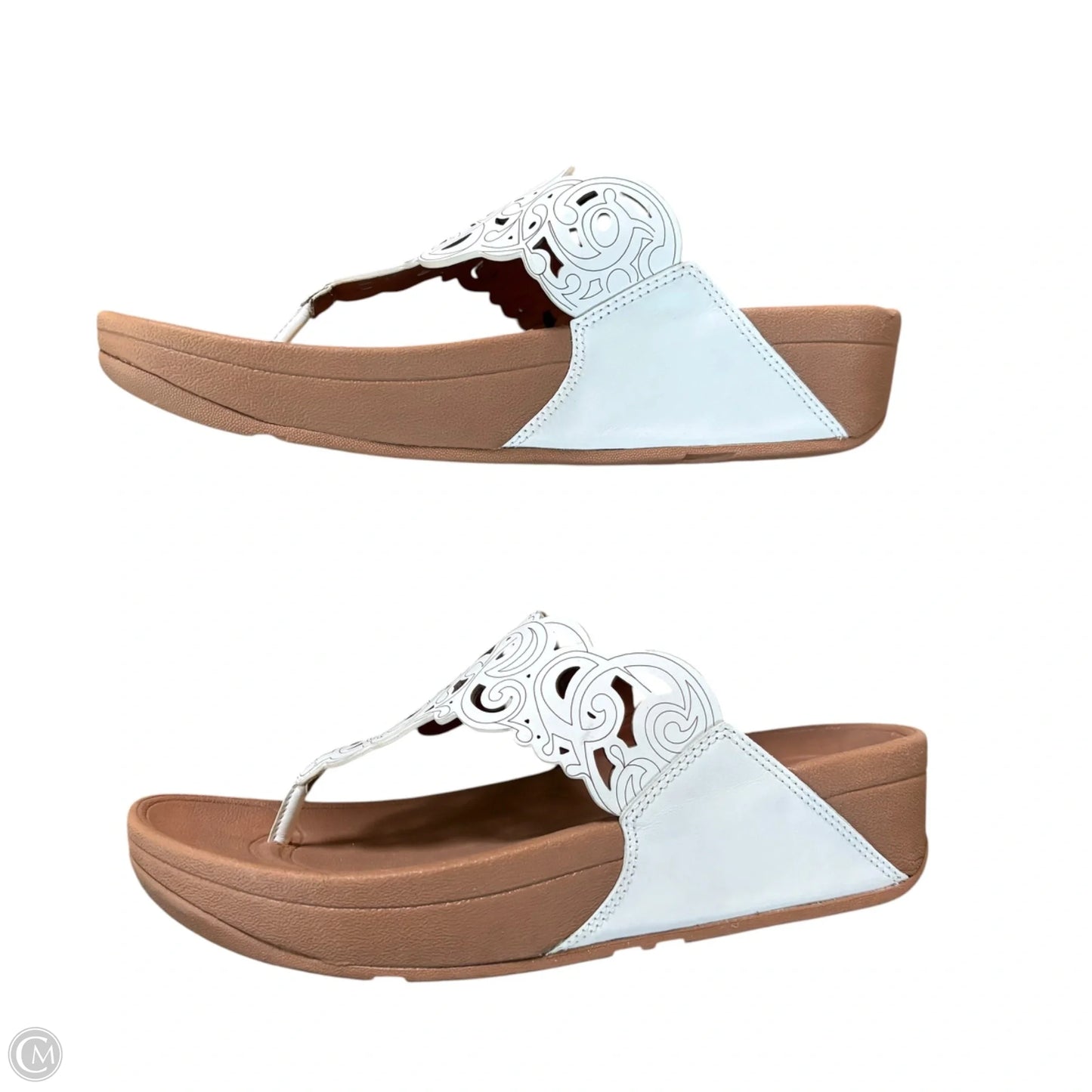 Sandals Heels Wedge By Fitflop In White, Size: 7