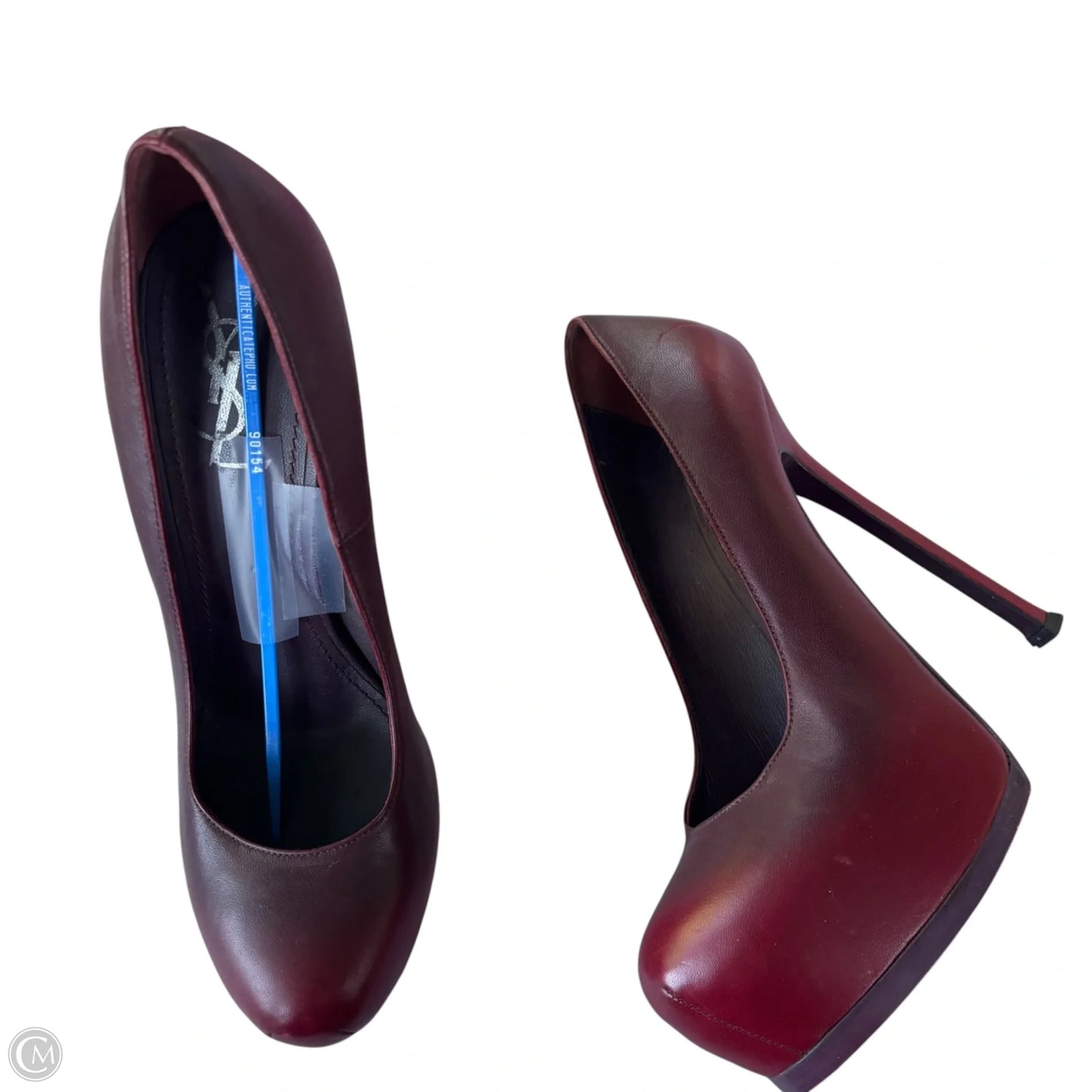 Shoes Luxury Designer By Yves Saint Laurent In Red, Size: 11