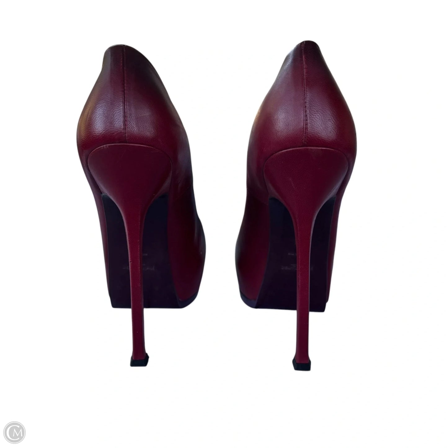 Shoes Luxury Designer By Yves Saint Laurent In Red, Size: 11