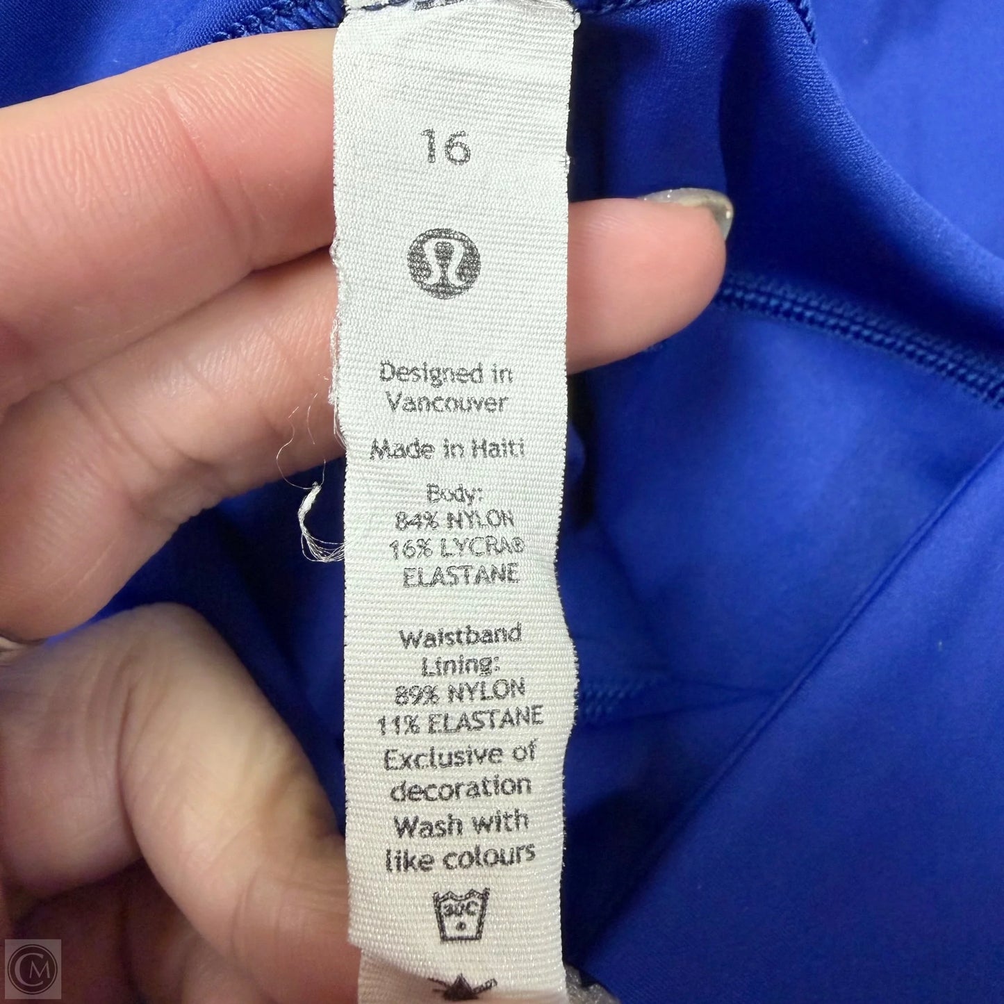 Athletic Leggings Capris By Lululemon In Blue, Size: 16