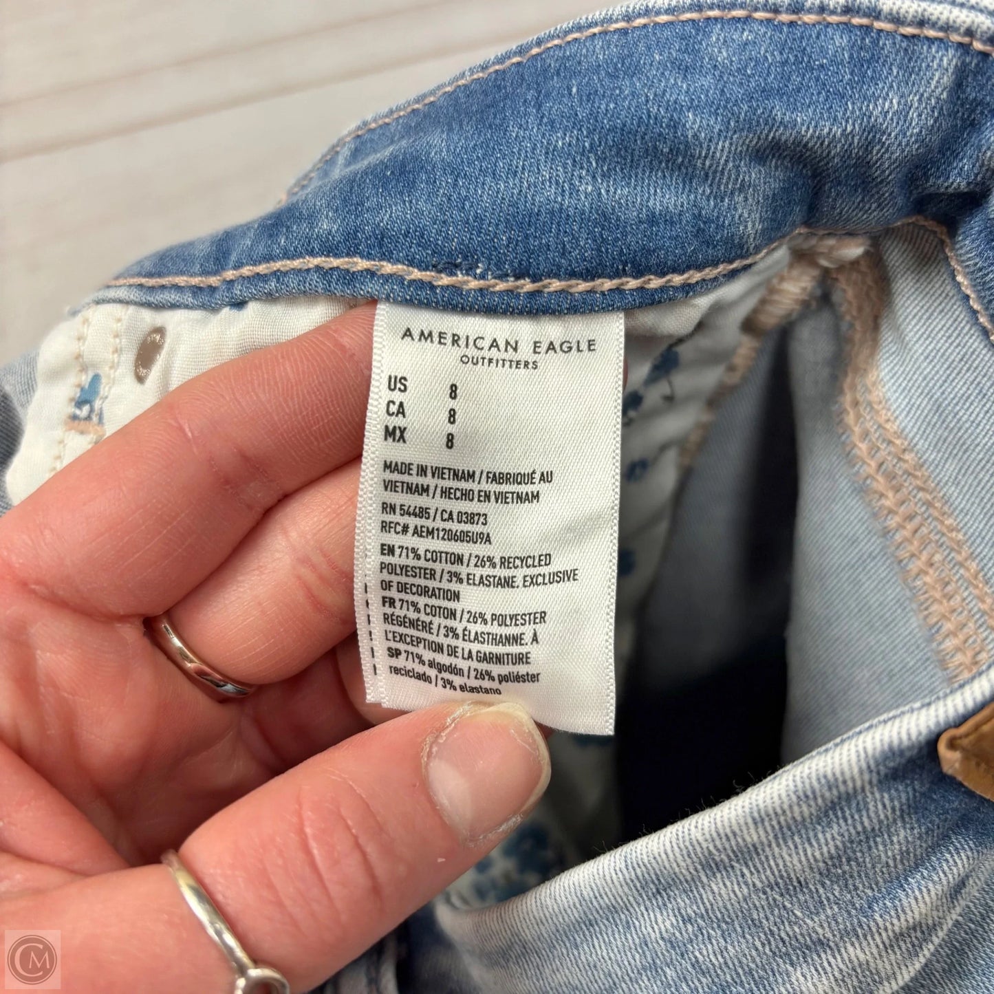 Shorts By American Eagle In Blue Denim, Size: 8