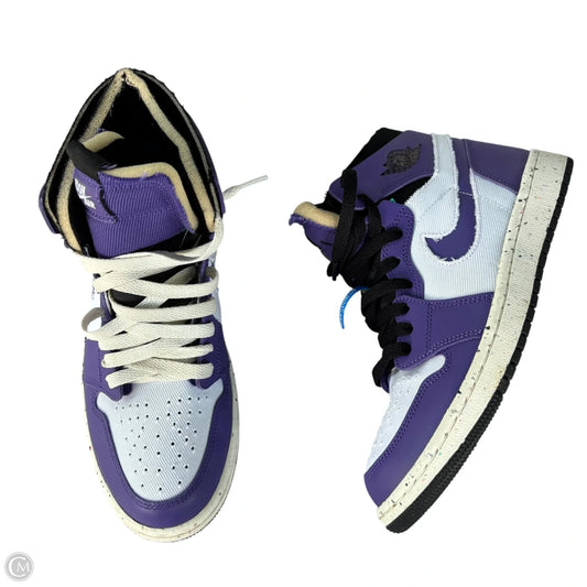 Shoes Luxury Designer By Jordan In Purple, Size: 7