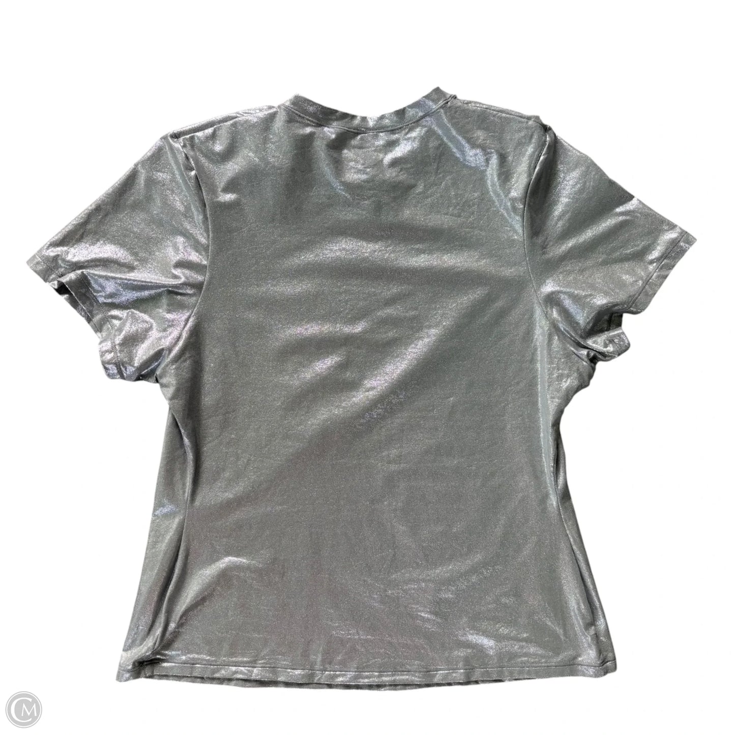 Top Short Sleeve By Skims In Silver, Size: Xl