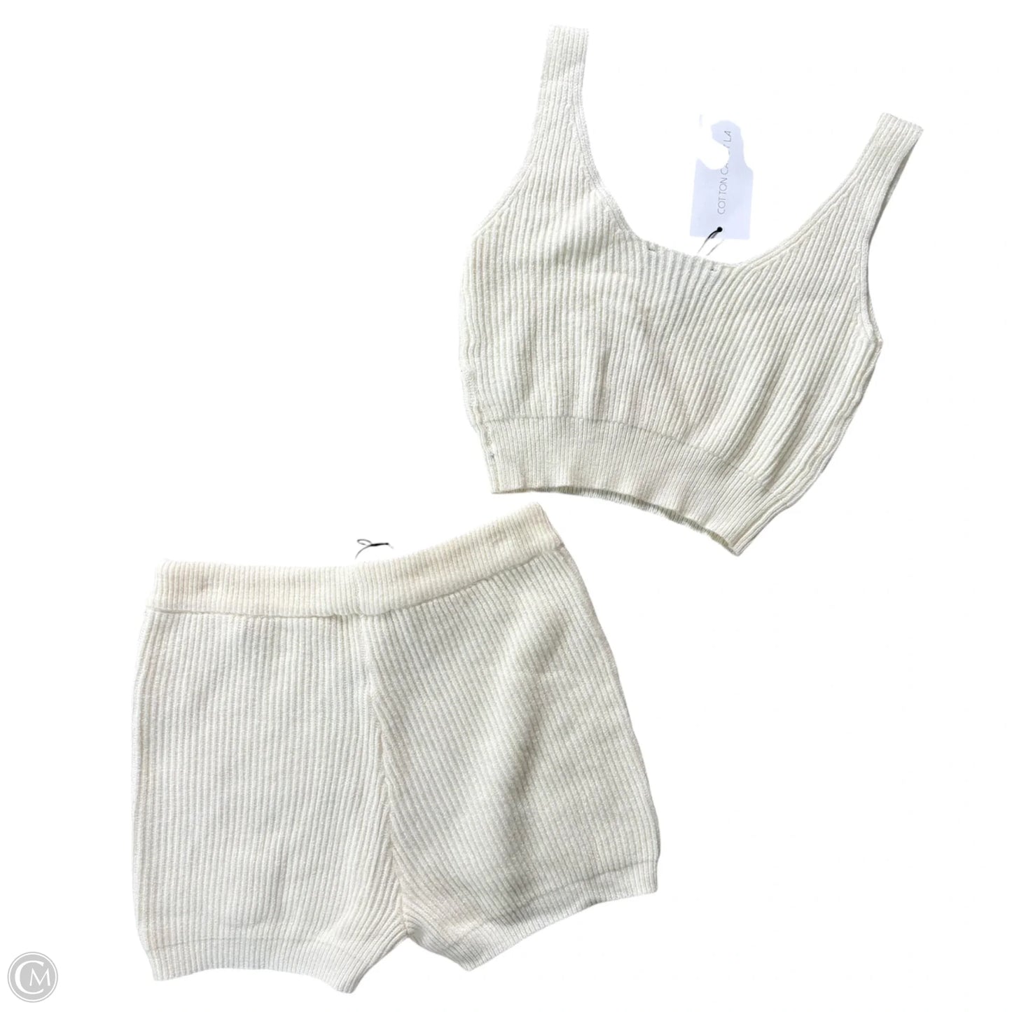 Shorts Set By Cotton Candy Land In White, Size: M
