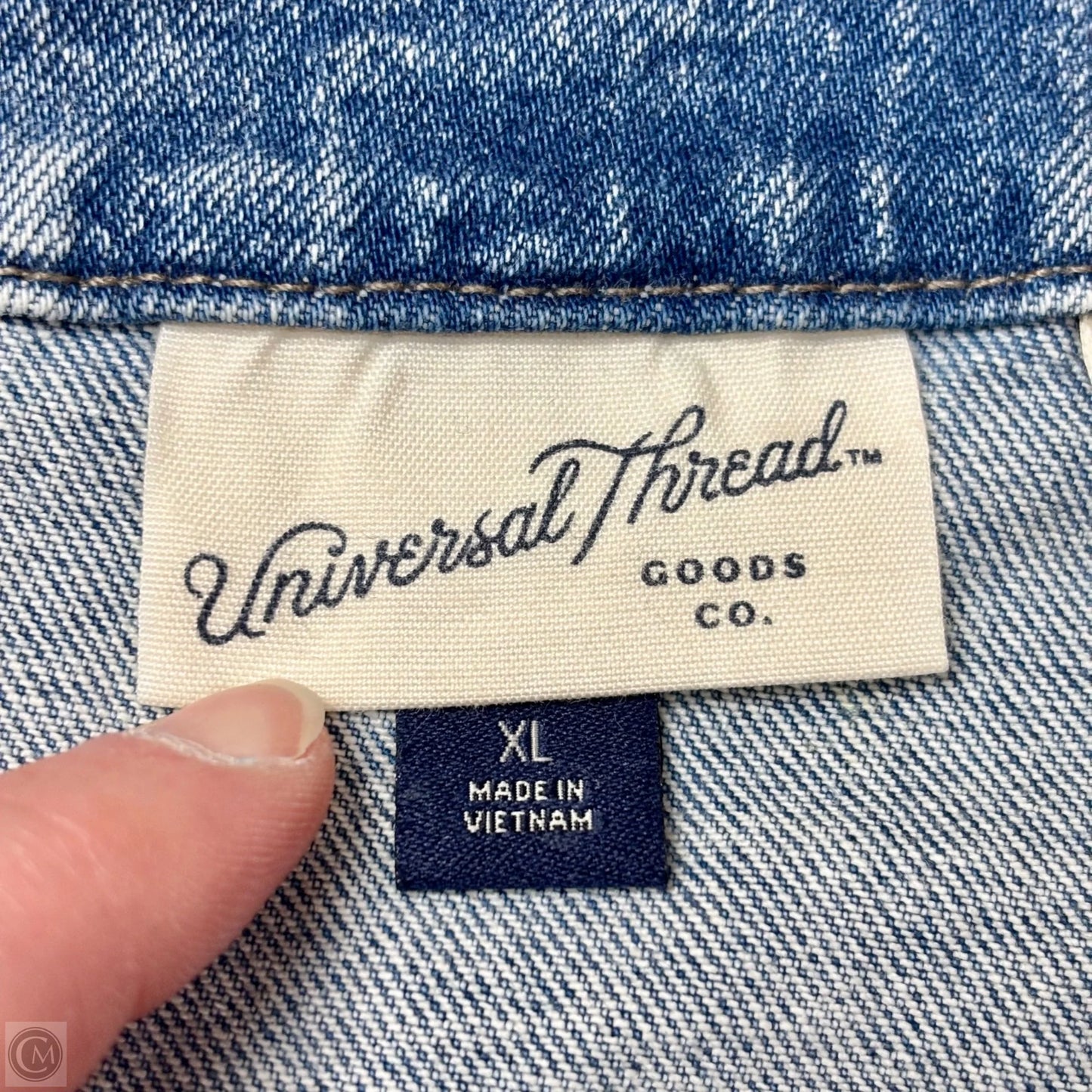 Vest Other By Universal Thread In Blue Denim, Size: Xl