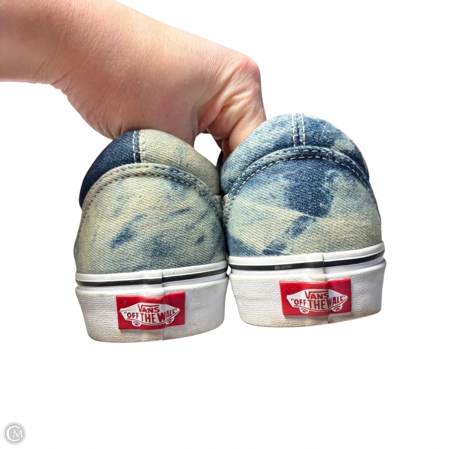 Shoes Sneakers By Vans In Blue Denim, Size: 9