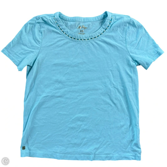 Top Short Sleeve Designer By Lilly Pulitzer In Blue, Size: Xs