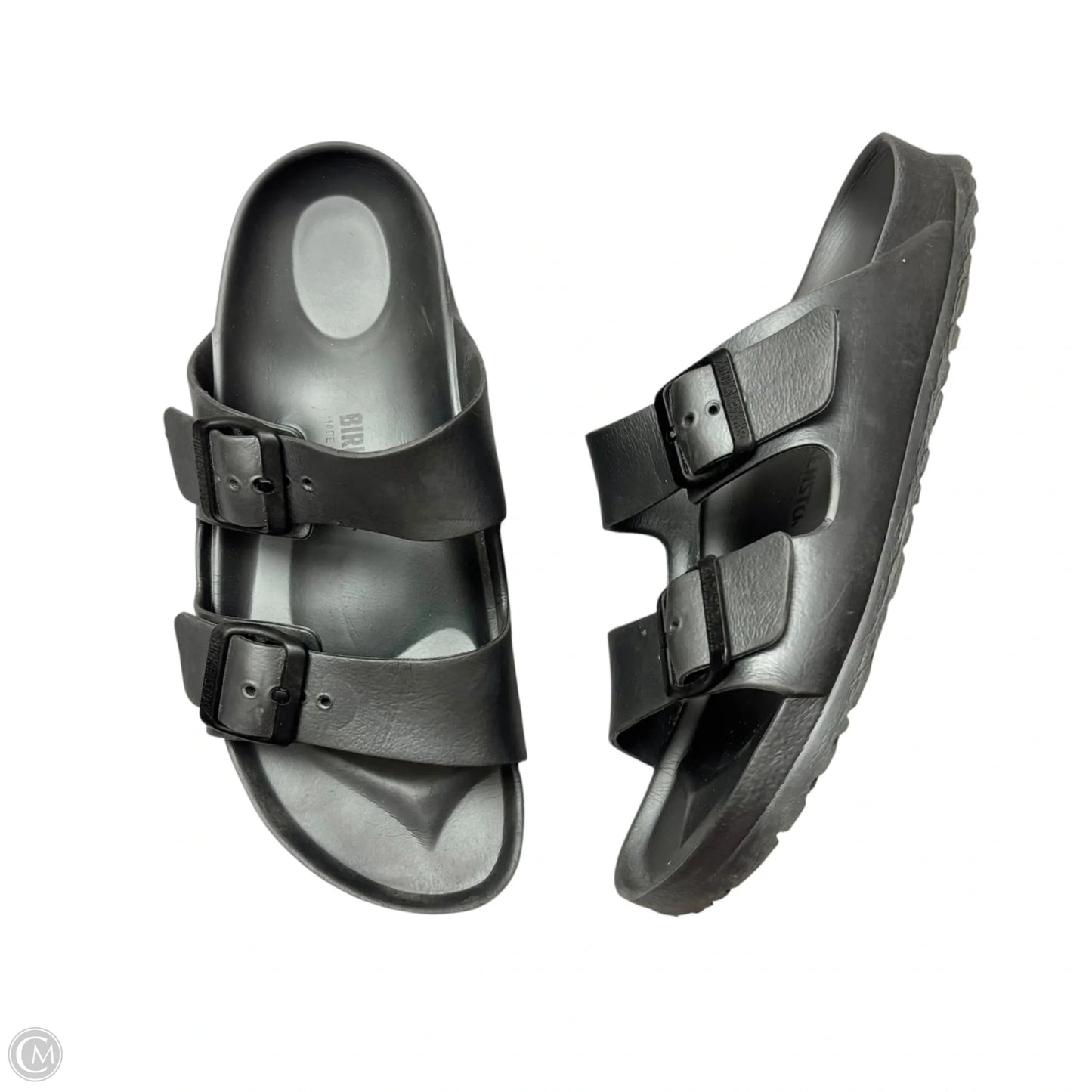 Sandals Flats By Birkenstock In Grey, Size: 9