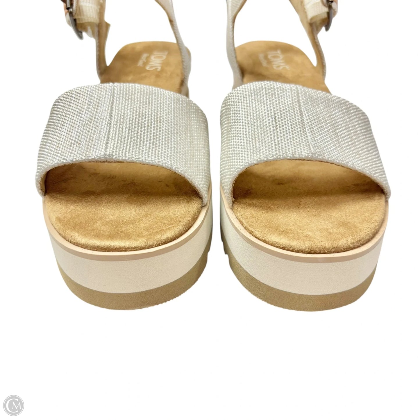 Sandals Heels Block By Toms In Beige, Size: 7.5
