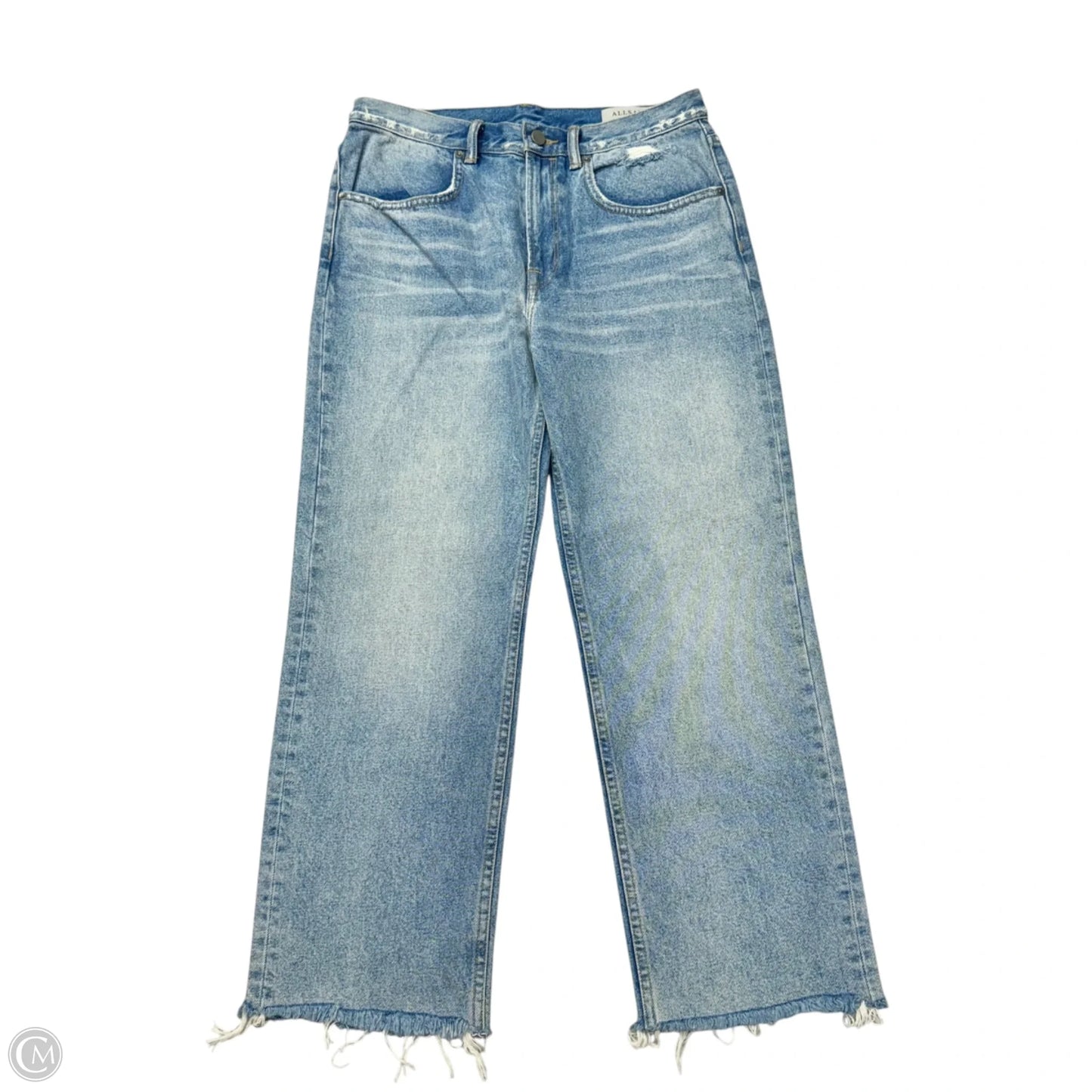 Jeans Designer By All Saints In Blue Denim, Size: 8