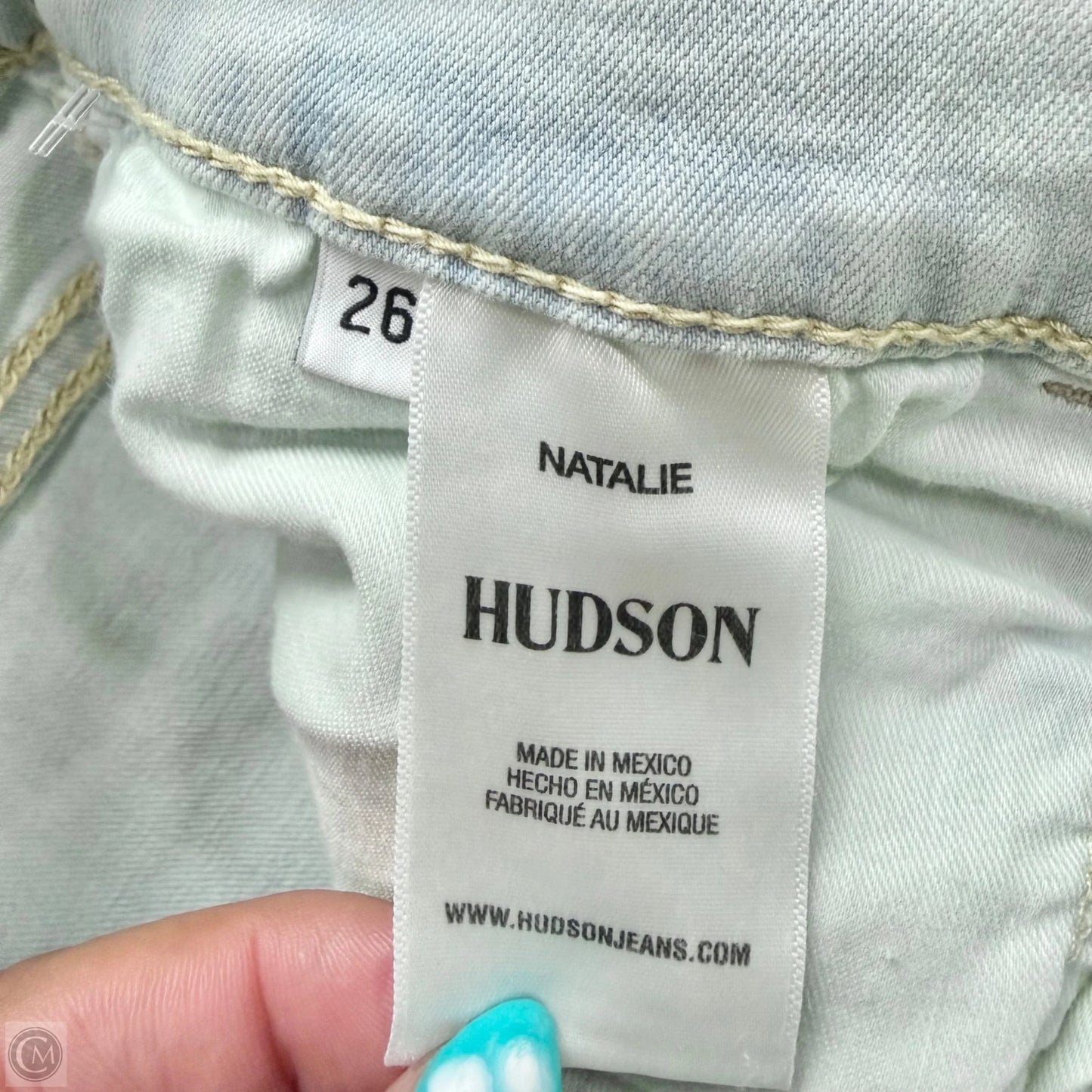 Jeans Boot Cut By Hudson In Blue Denim, Size: 2