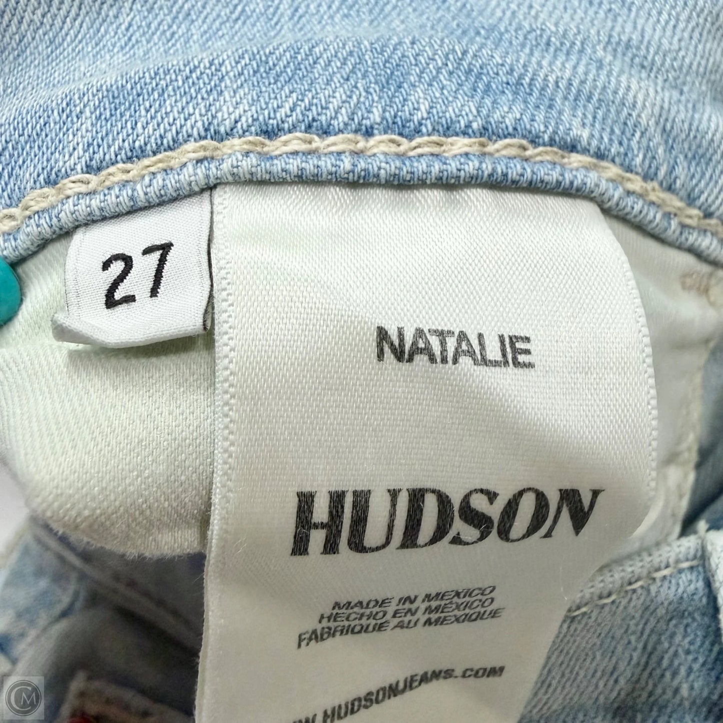 Jeans Straight By Hudson In Blue Denim, Size: 4