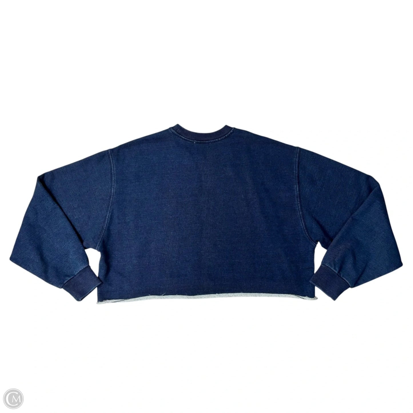 Sweatshirt Crewneck By Good American In Blue, Size: Xs