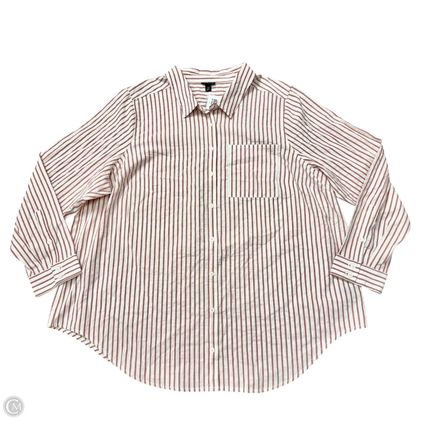 Top Long Sleeve By Torrid In Striped Pattern, Size: 3x