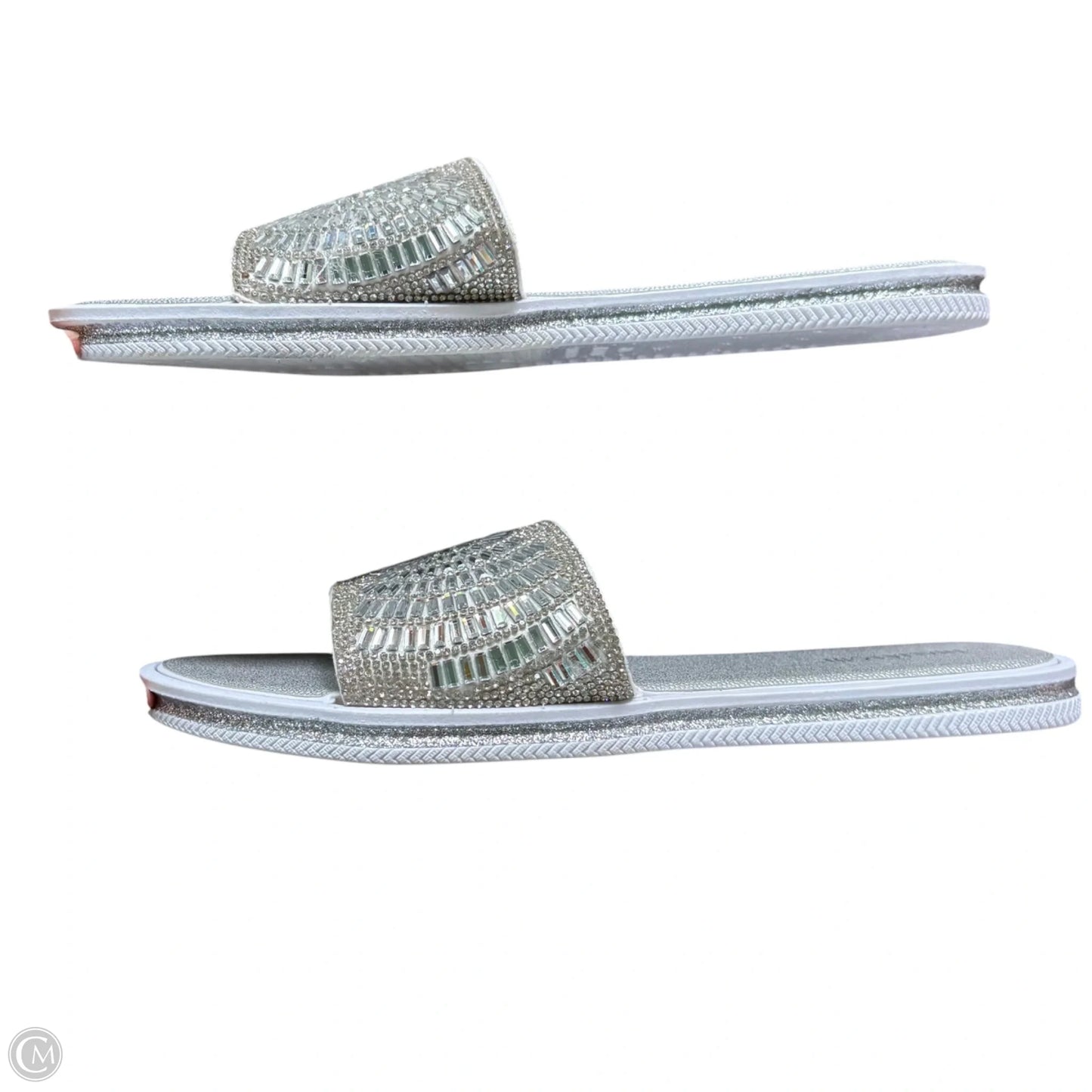 Sandals Flip Flops By Thalia Sodi In Silver, Size: 10