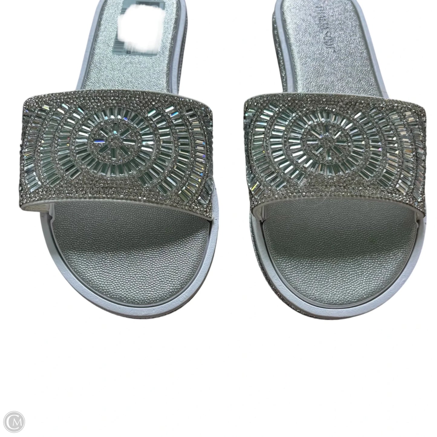 Sandals Flip Flops By Thalia Sodi In Silver, Size: 10