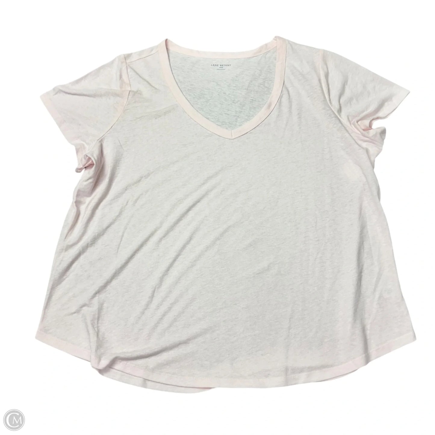 Top Short Sleeve Basic By Lane Bryant In Pink, Size: 1x