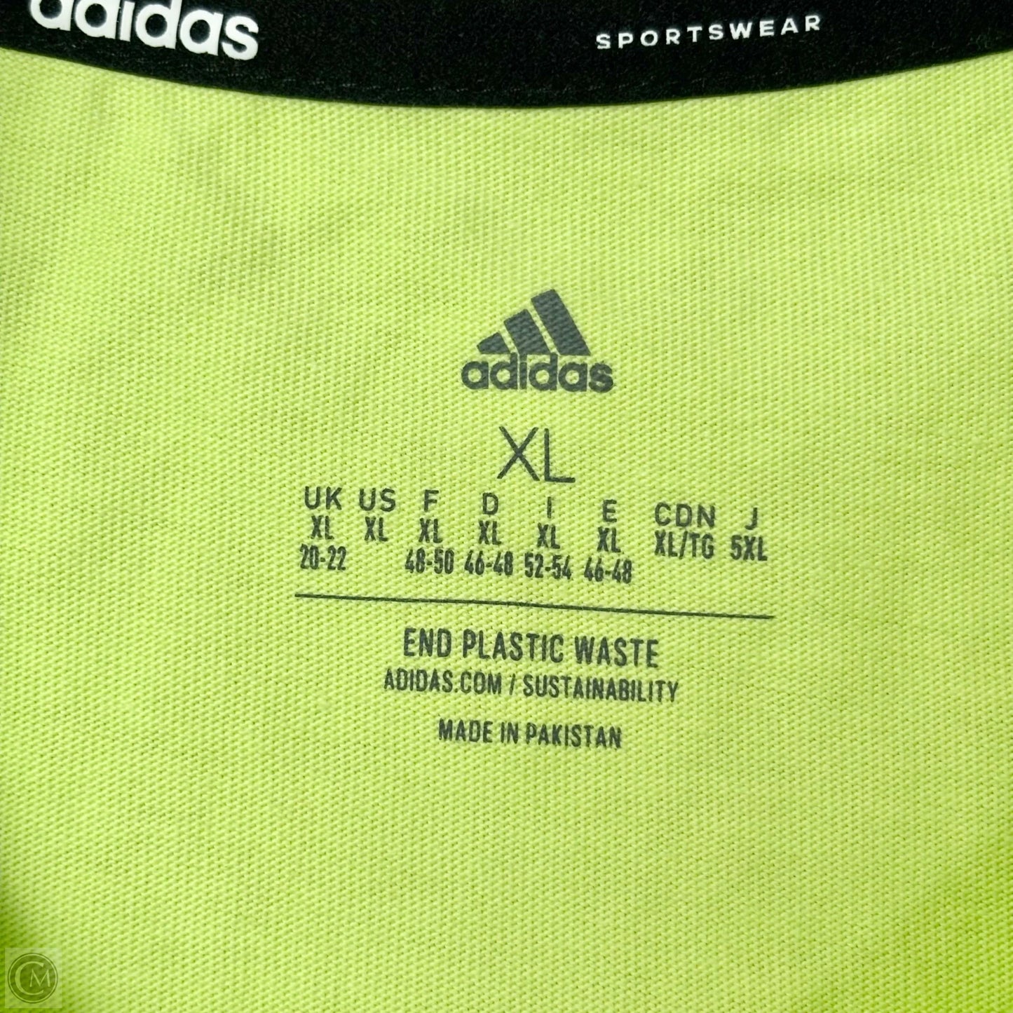 Top Short Sleeve By Adidas In Green, Size: Xl