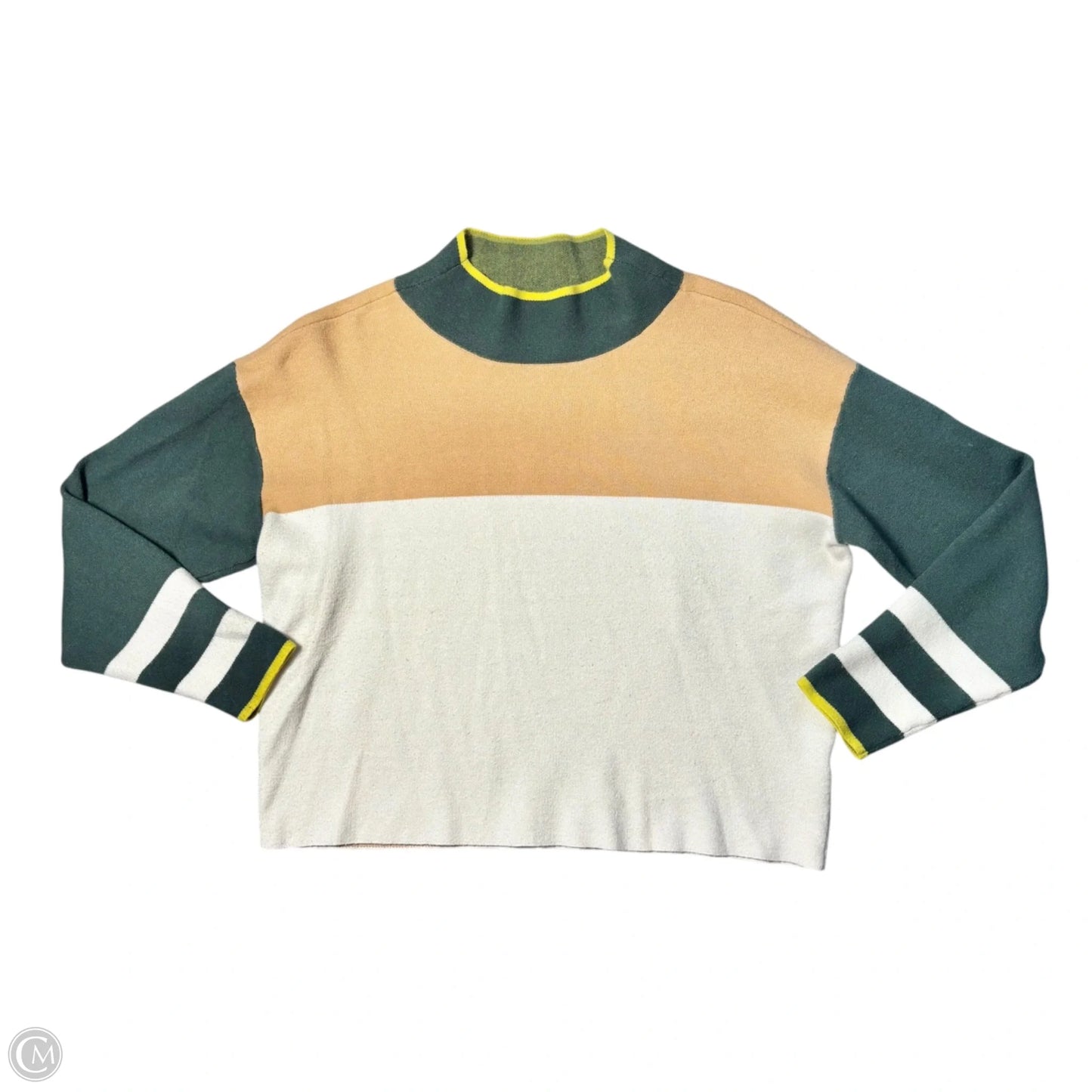 Top Long Sleeve By Maeve In Striped Pattern, Size: M