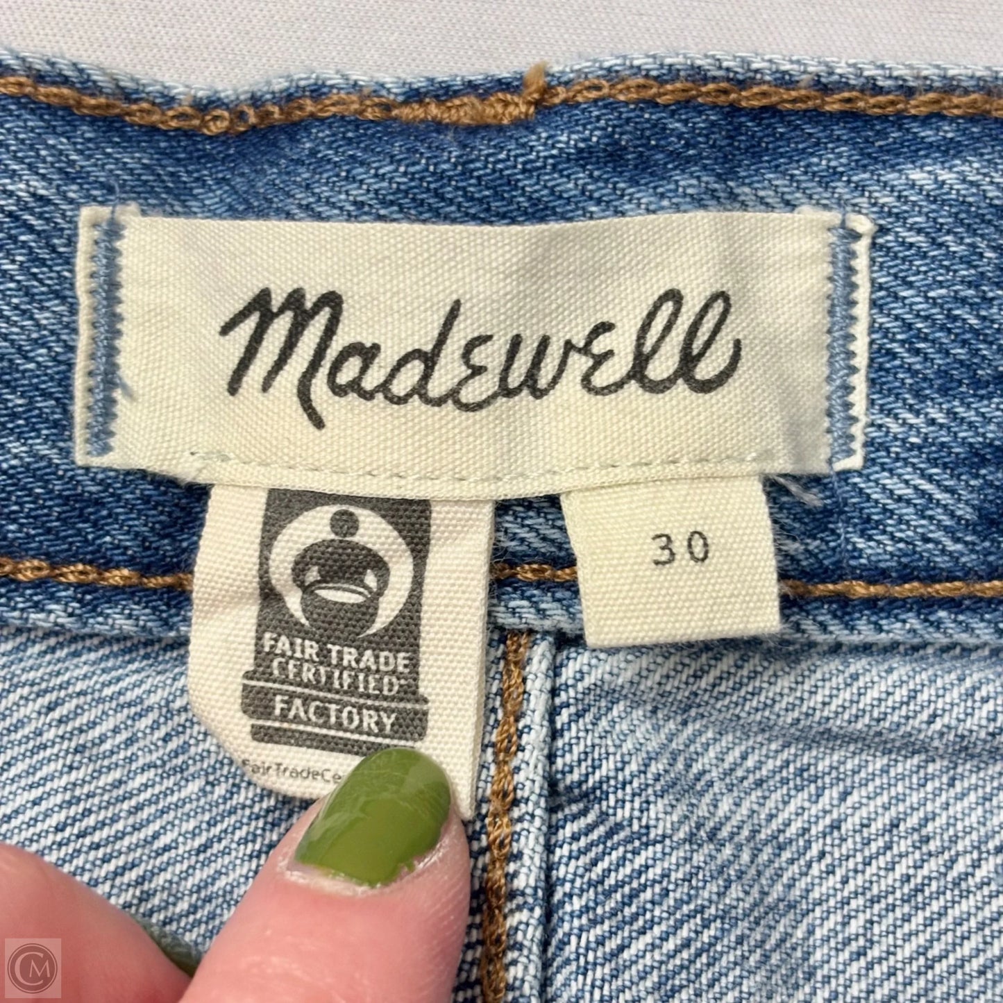 Skirt Mini & Short By Madewell In Blue Denim, Size: 10