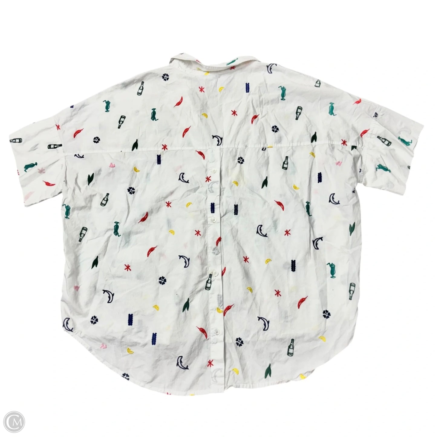Top Short Sleeve By Madewell In White, Size: L