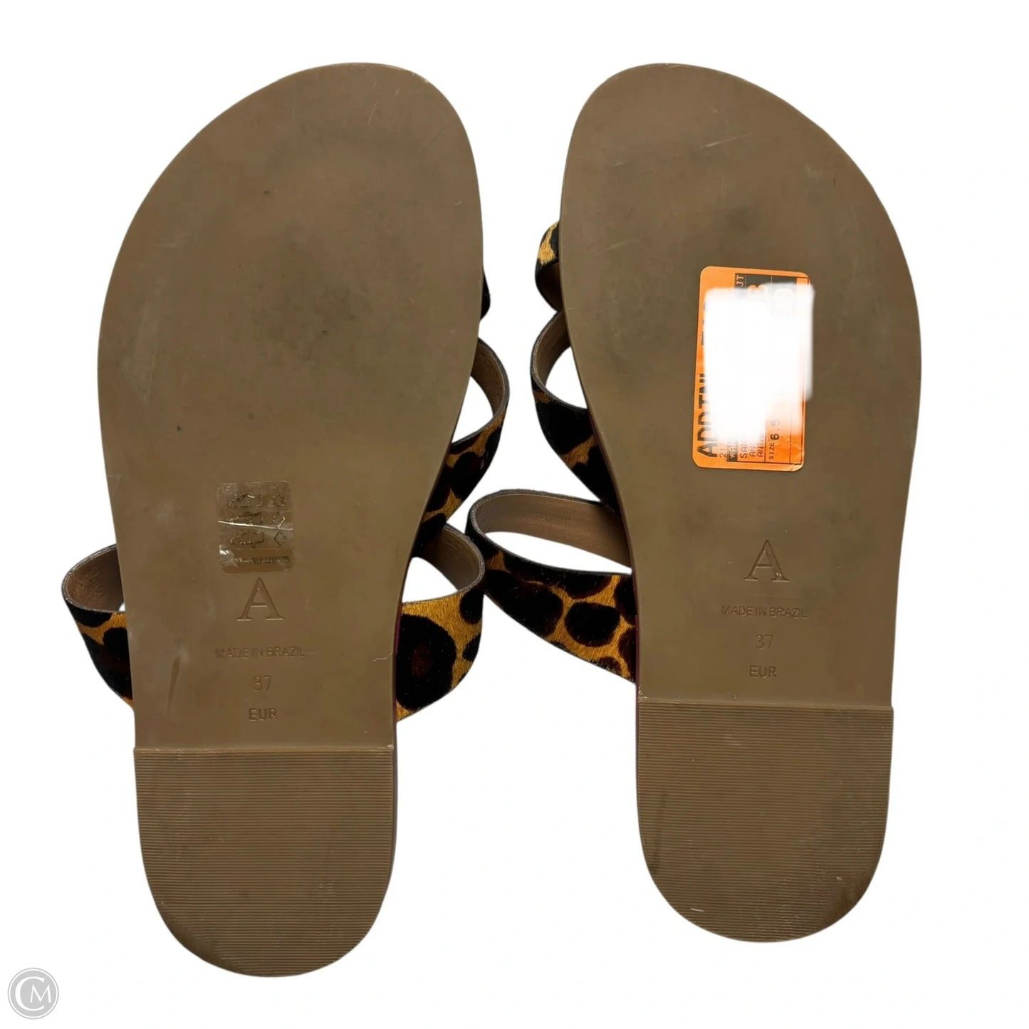 Sandals Flats By Anthropologie In Animal Print, Size: 6.5