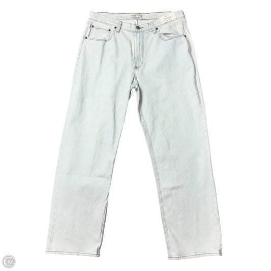 Jeans Straight By Abercrombie And Fitch In Blue Denim, Size: 14