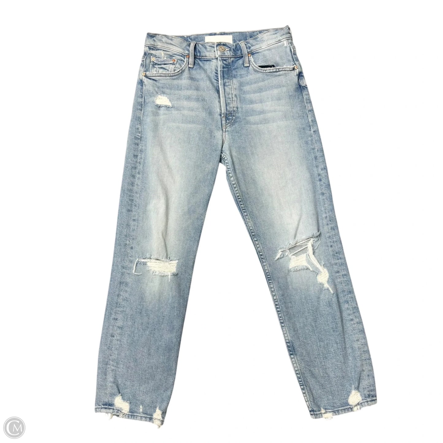 Jeans Straight By Mother In Blue Denim, Size: 6