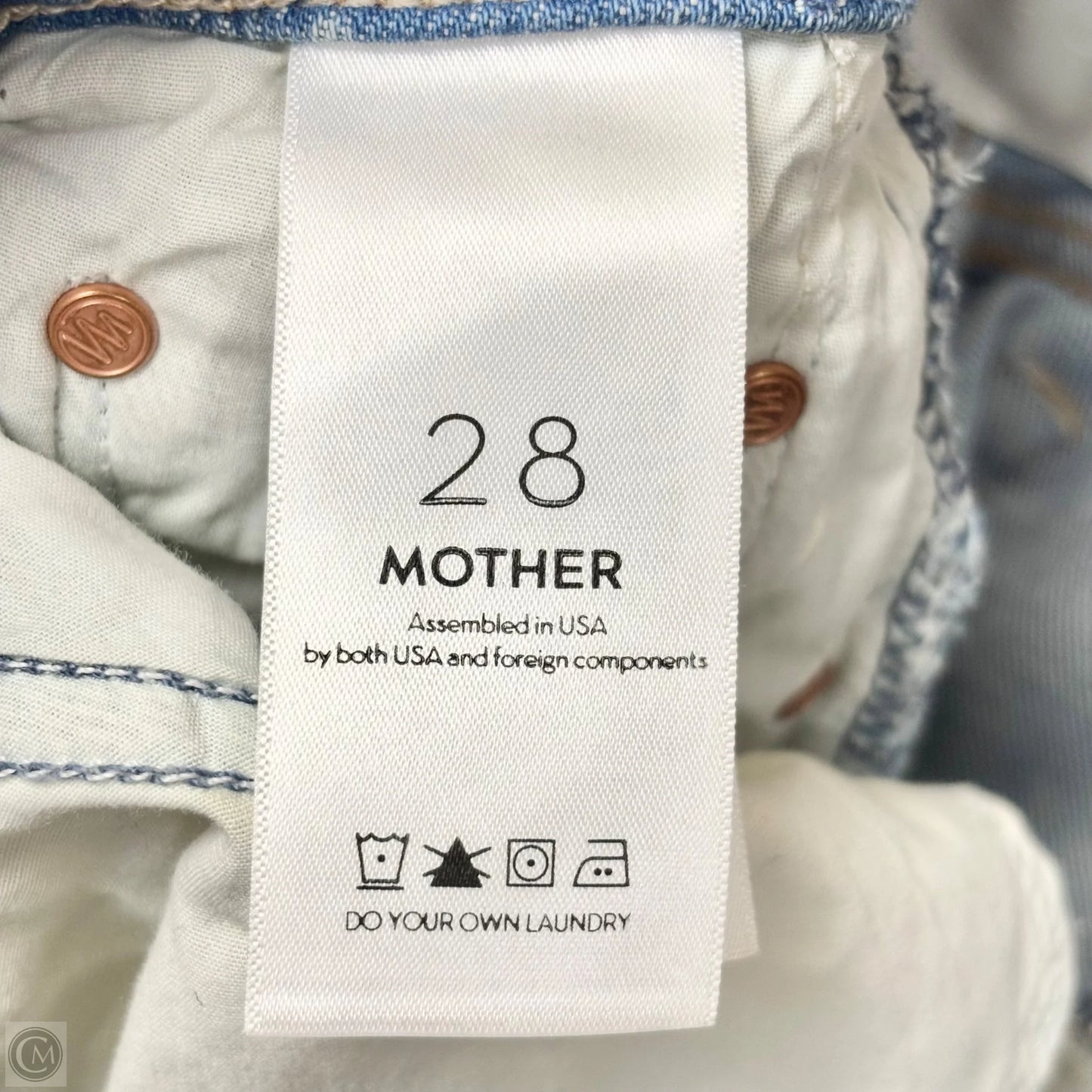 Jeans Straight By Mother In Blue Denim, Size: 6